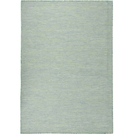 Tapis extérieur à tissage plat Terrasse Salon Cuisine - Tapis de jardin 160x230 cm Turquoise BV574894 - BonneVie (1/5)