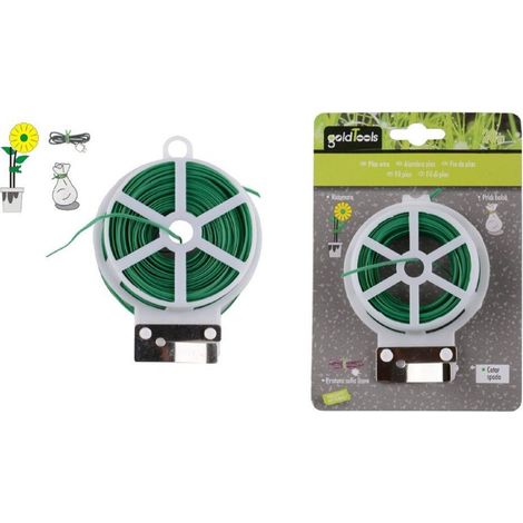 Kaela - Filo Di Ferro Plastificato Anima Di Ferro Per Giardino Giardinaggio 20 Mt 90131 - (1/3)