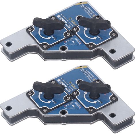 Aimants de Soudage à Angle Droit avec Interrupteurs, Support Magnétique Puissant 28KG pour Fixation Précise (1/5)