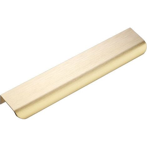 Set of 5 Gold Furniture Handles, Gold Kitchen Furniture Handle - Gold Profile Handle, Drawer Handle, Brushed Brass, Aluminum Alloy, Center Distance 128mm, Length 150mm (1/5)