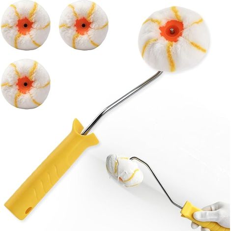 Rouleau de peinture pour coins avec étrier, rouleau de spatule pour mastic (1/5)