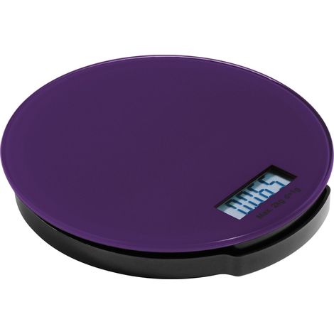 Premier Housewares Zing Purple Glass Kitchen Scale - 2kg