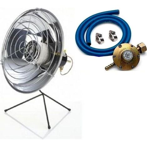 STUFA A PARABOLA A GAS GPL VALVOLA DI SICUREZZA + REGOLATORE GAS +TUBO +FASCETTE (1/2)