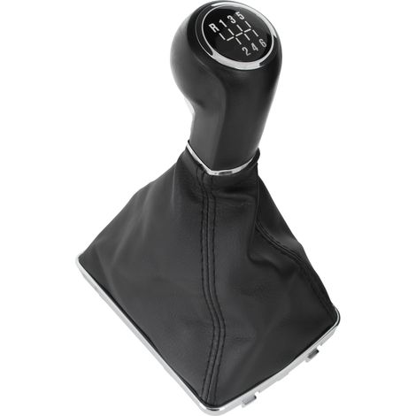 Pomo de cambio de marchas Opel Astra III H 04-10 NEGRO + JUNTA DE 6 VELOCIDADES (1/5)