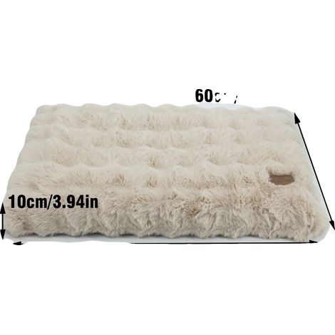 Cama para perros, felpa ultrasuave, lavable a máquina, color caqui L (1/2)