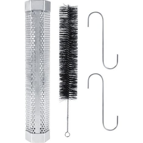 Fumoir Barbecue - Tube Fumage Hexagonal en Acier Inoxydable 304 - Pour Gril Électrique Gaz Charbon Portatif - 1 Pièce (1/5)