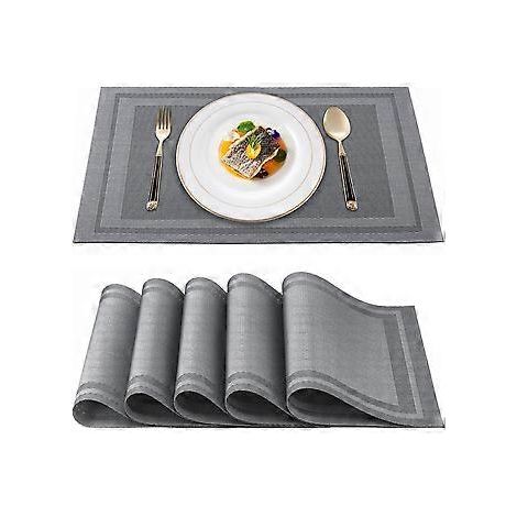 Tischsets, 6er-Set für den Esstisch – Rustikale, gewebte Tischsets
