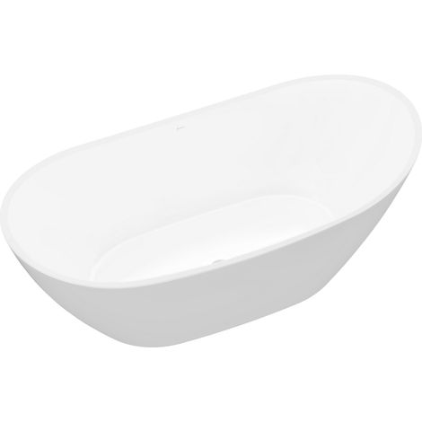 Freistehende Badewanne Bernstein BELLAGIO 2.0 Acryl Weiß matt 170x78cm
