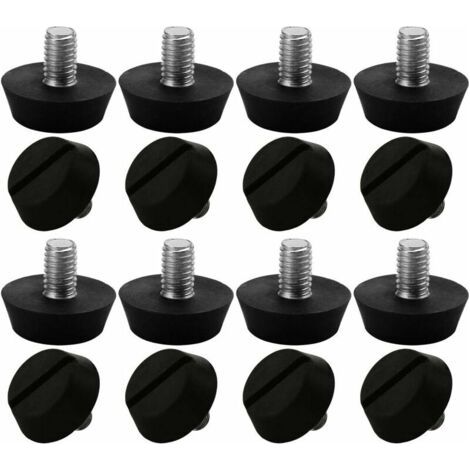 16pcs Pieds de Meubles Réglables Nivellement Patin Base Jambe Pied de Table Chaise Ajustables Protection Sol M6 x 10 x 20mm (1/5)