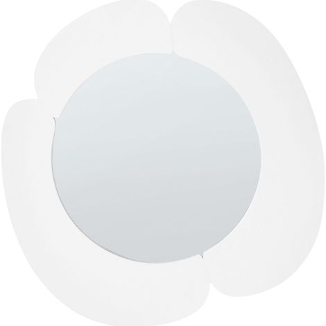 Specchio da parete decorativo in MDF forma irregolare bianco Atik