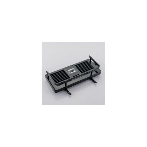 Mensola doccia nera 30 x 18 mm, contenitore per il bagno, doccia senza asta - Crezuo