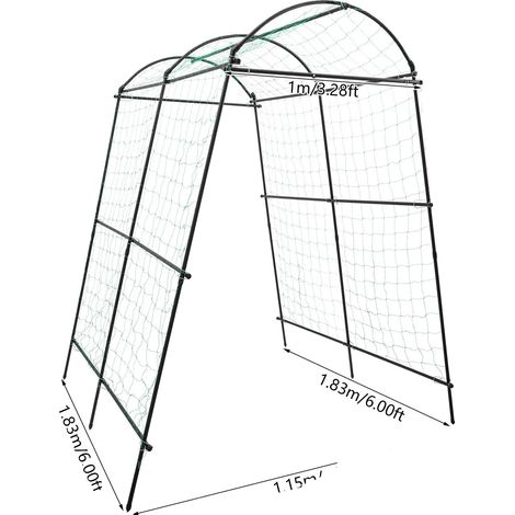 Traliccio da giardino, struttura in acciaio resistente, supporta piante rampicanti, colore nero. (1/2)