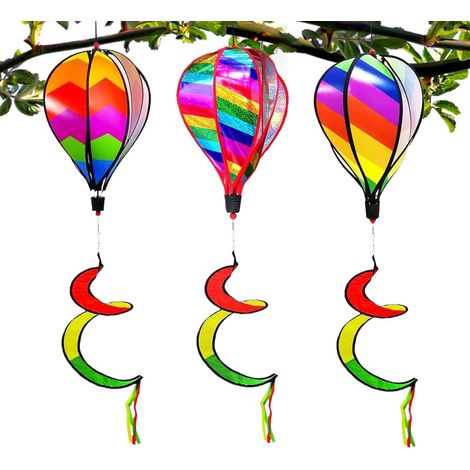 für den Außenbereich Regenbogen Mühle 3 decorative Windsäcke