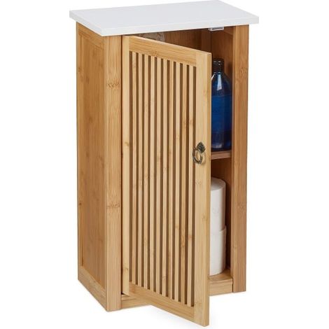 Mobile da bagno sospeso in bambu 88310 (1/5)