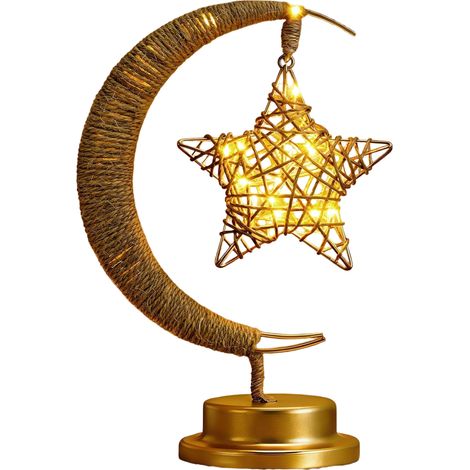 Lampada Tavolo LED Lunare Atmosfera Boho 26x17x10 cm (1/5)