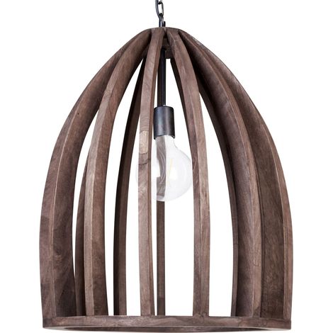 Hängeleuchte MANAIR Mango Holz Dunkelbraun