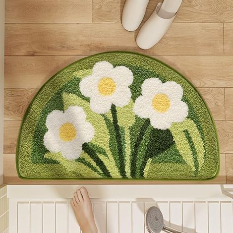 Wald Serie Design Tapis De Bain, Antidérapant, Forme De Plante Tapis De Salle De Bain, Tapis Coloré Pour Salle De Ba