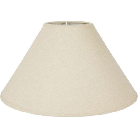 Abat-jour rond - OSTARIA - 30 cm - Lin beige - Électrique (1/3)