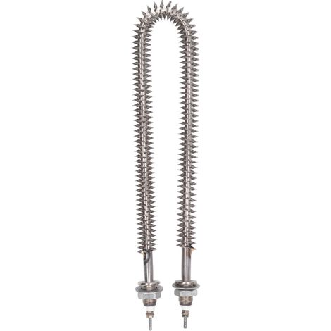 Tube chauffant à ailettes en forme de U en acier inoxydable, chaleur électrique à haute efficacité thermique, 220V (1/5)