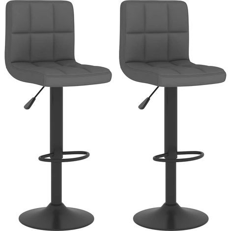 Maison Exclusive - Barhocker 2 Stk. Dunkelgrau Stoff (1/5)