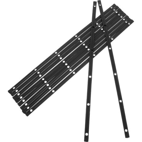 Glissières de tiroir en plastique noir pour armoire, lot 10, avec (1/5)