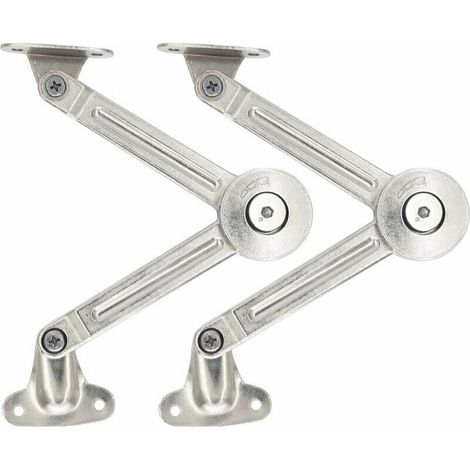 Lot de 2 compas à système d’amortissement pour abattants de portes relevables de placard de cuisine