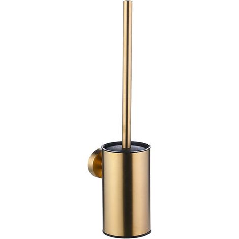 Brosse WC Brosse en Acier Inoxydable d'or Salle de Bains Outil de Nettoyage avec support Brosse WC (1/5)