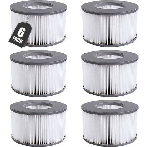 Filtre Spa Lite pour Mspa,6pcs Filtre pour Whirlpool MSpa à Partir de 2020,Filtre pour Mspa Lite,Cartouche de Filtre à Eau