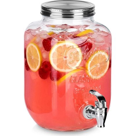 Distributeur de boissons en verre avec robinet, capacité de 4 L (1/5)