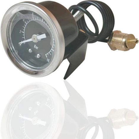 High temperature resistant capillary pressure gauge for coffee machine 0-16b -G1/4 external toothing/capillary tube 50CM (1/4)