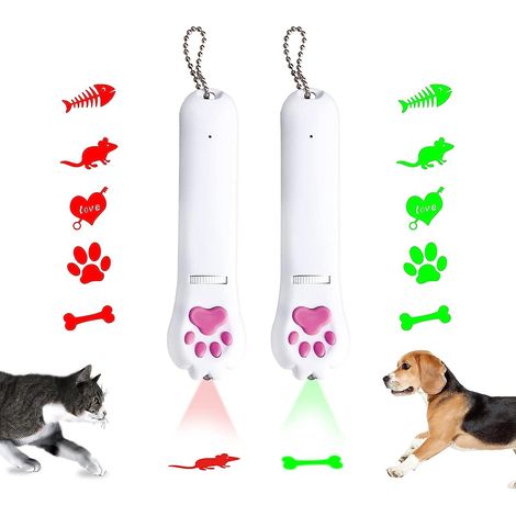 Jouet interactif pour chat à LED rechargeable par USB avec 5 motifs et détecteur de taches d'urine (1/5)