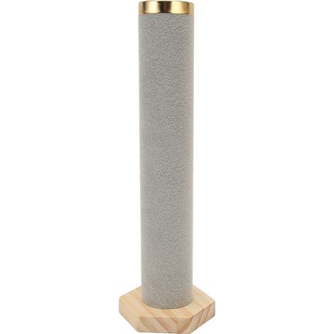 Présentoir vertical en velours pour bracelets et bandeaux, avec une base en bois massif et une tige en forme de T. Convient aux bandeaux et serre-têtes. (1/5)