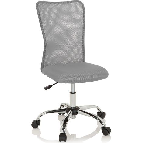 Chaise de bureau pour enfant KIDDY NET I Tissu maille gris hjh OFFICE