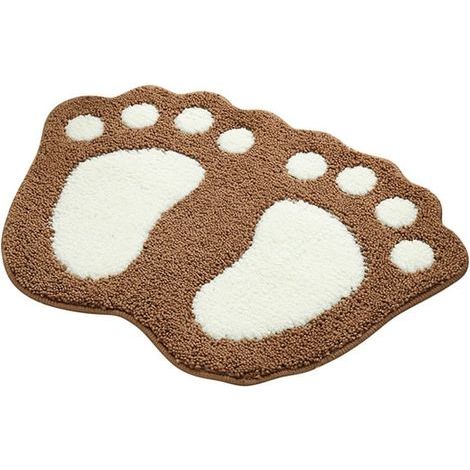 Rutschfeste Badewannen- und WC-Matte, niedliche Duschmatte mit großen Füßen, Fellteppich, Fußmatte, saugfähige Bodenmatte, Wohnzimmerteppich, Sofateppich, Hockerteppich (40 x 60 cm)