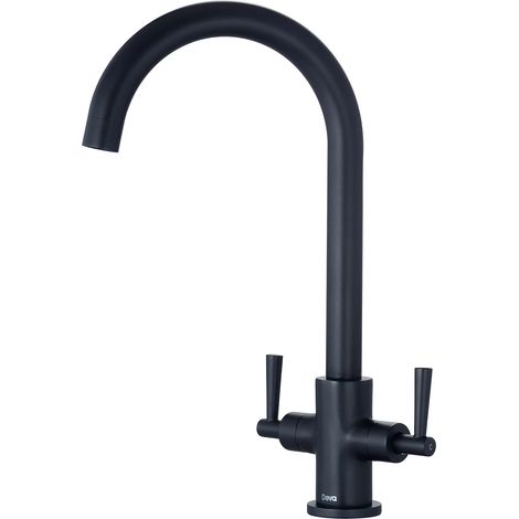 Deva Nelson Kitchen Sink Mixer Tap - Matt Black