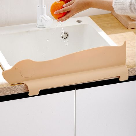 Spritzschutz für Spülbecken, universell, spritzwassergeschützt, hitzebeständig, langlebig, für Küchenarbeitsplatten, gelb (1/5)