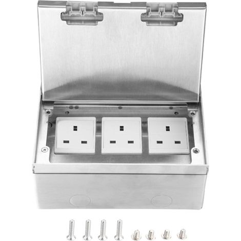 Boîte de prise de sol 4000W en acier inoxydable, prise dissimulée à 3 broches, Type rabattable, pour bureaux, hôtels, écoles (1/5)