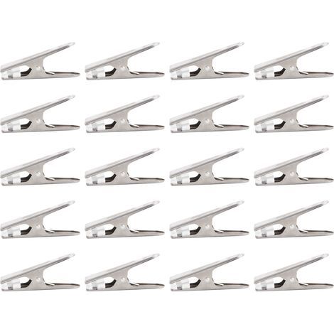 20 pinces à linge en acier inoxydable, pinces de suspension pour vêtements, clips de séchage, usage domestique, pour sous-vêtements