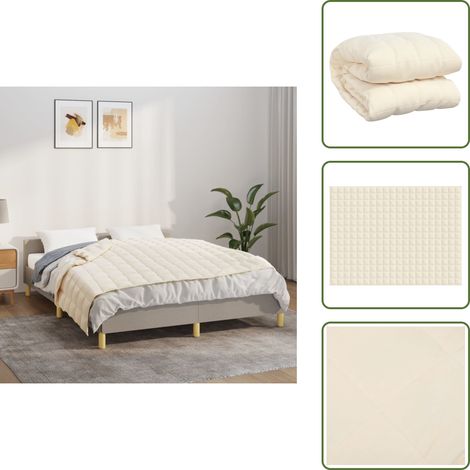 Gewichtsdecke Hellcreme 152x203 cm 7 kg Stoff - Gewichtsdecke - Schlafdecke - Decke - Schlafdruckdecke - Stressabbau (1/5)