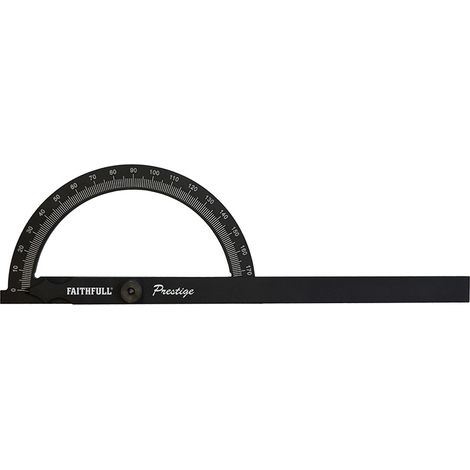 Faithfull Prestige Angle Gauge in Black Aluminum, 150 x 270mm (1/2)