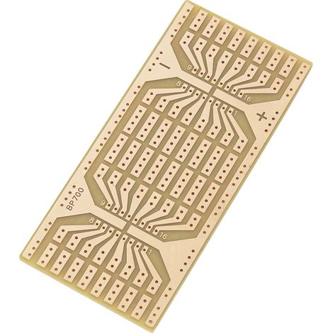 TRU COMPONENTS SU527700 IC-Platine Hartpapier (L x B) 50 mm x 110 mm 35 µm Rastermaß 2.54 mm Inhalt (1/2)