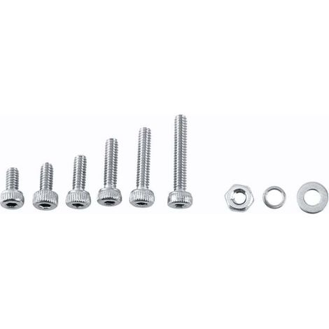600 pièces Vis à tête cylindrique à six pans creux M2 Vis hexagonales en acier inoxydable avec écrous hexagonaux Assortiment de kit (A : tête cylindrique) (1/4)