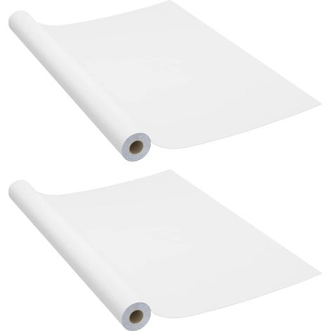Maison Exclusive - Láminas autoadhesivas muebles 2 uds PVC blanco (1/5)