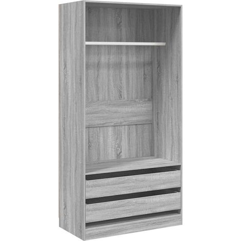 Maison Exclusive - Armadio Grigio Sonoma 100x50x200 cm in Legno Multistrato