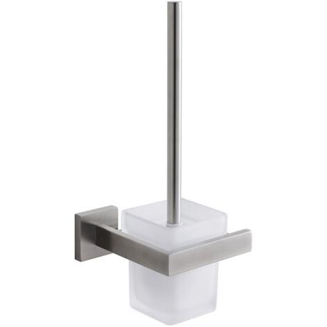 Brosse de toilette en verre avec brosse de rechange, ensemble de brosse de toilette, montage mural
