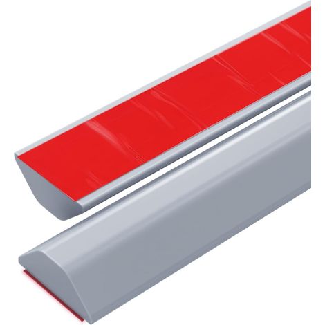 Seuil de douche auto-adhésif, arrêt d'eau en silicone, barrière de douche anti-éclaboussures, joint douche, Convient aux cuisines et aux salles de bains. (Gris, 85CM) (1/5)