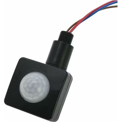 CHOYCLIT Bewegungsmelder Outdoor PIR Menschlicher Körper Infrarot-Detektor Wandschalter Alarmsystem Schwarz 110V-240V