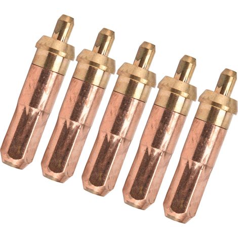 Lot de 5 embouts de découpe acétylène, buses de soudage en laiton et cuivre, consommables pour chalumeau et accessoires