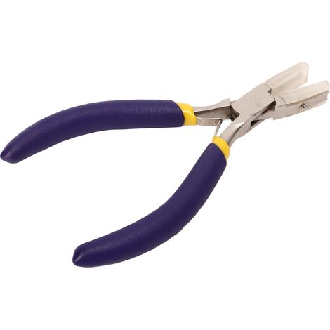 Pince à bec plat bleu, ressort double, acier carbone, mini pince de bricolage pour création de bijoux et matériel artisanal (1/5)