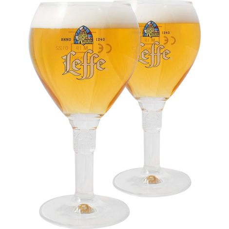 Lot de 2 verres Leffe - 33 cl - Verres à bière belges